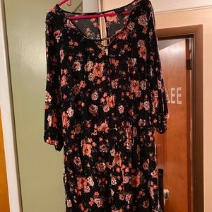 Torrid Black and Floral Romper